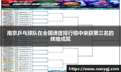南京乒乓球队在全国速度排行榜中荣获第三名的辉煌成就